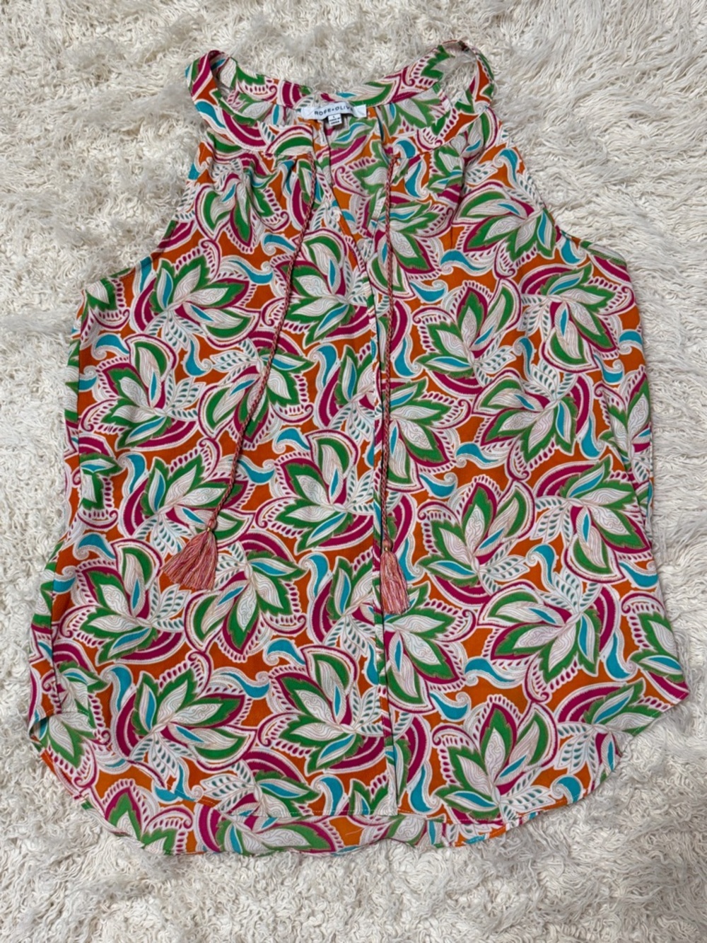Rose&Olive women’s large multicolor sleeveless halter top